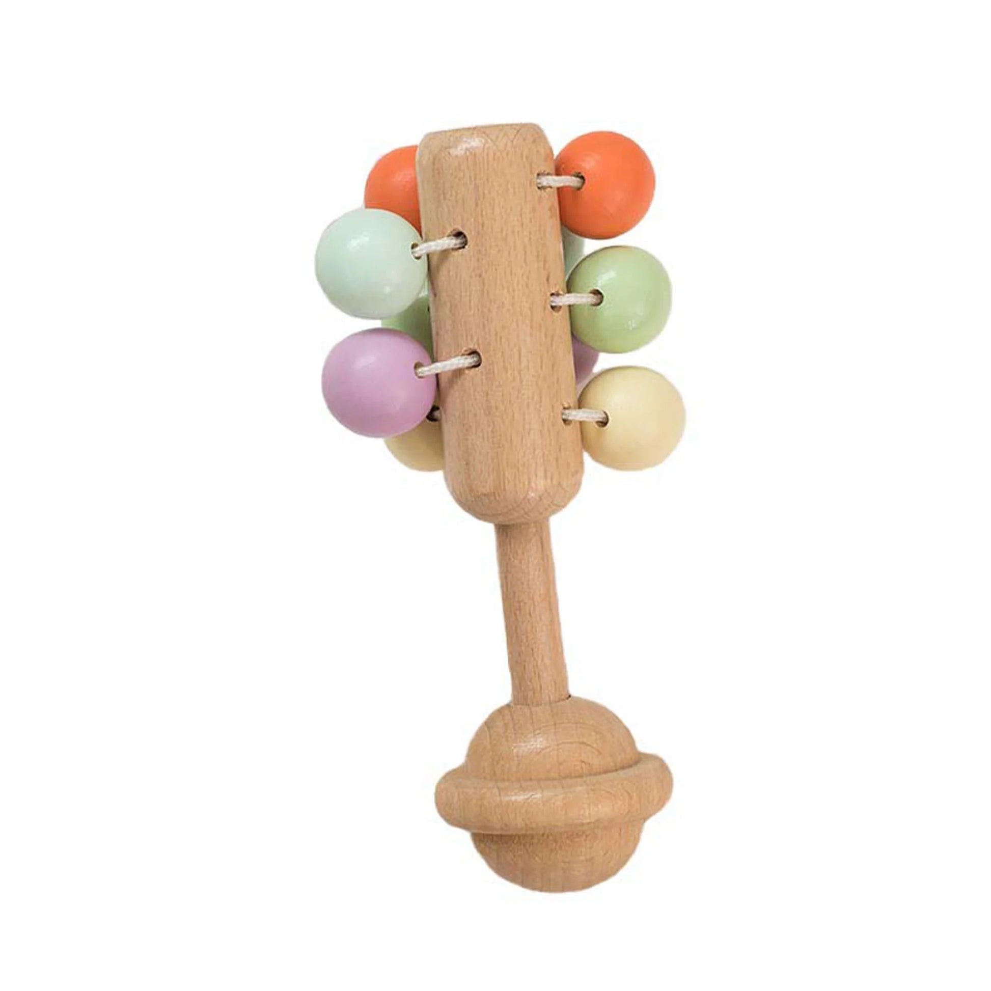 Montessori Wooden Rattle Toy Set for Infant Baby Boys Girls 0-6 Months,Montessori Baby Toys 6-12 Months,Toddler Development Toys,Baby Sensory Toy,Set of 5,Baby Shower Gifts