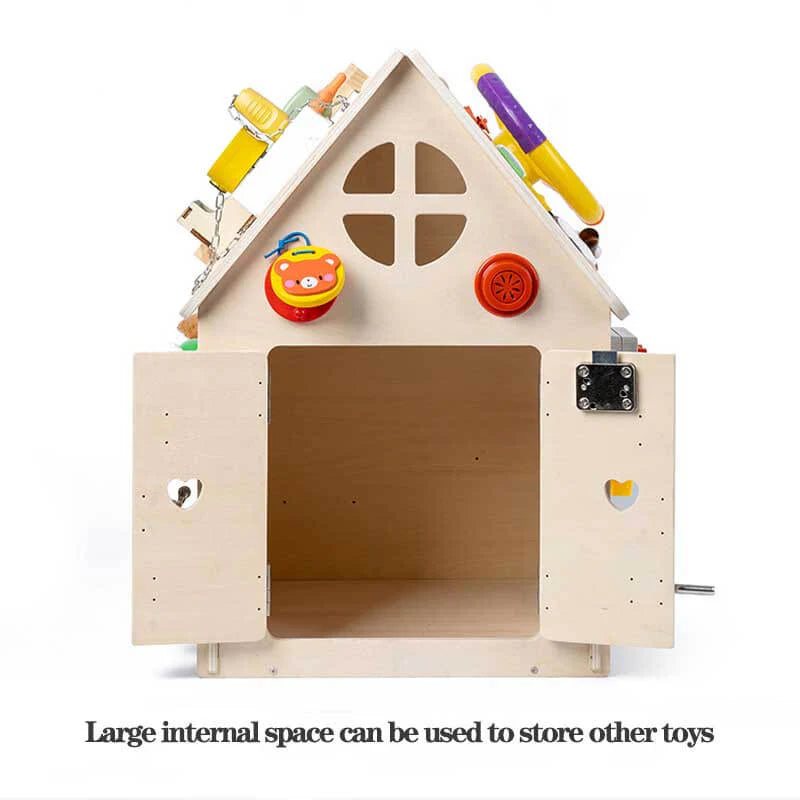 Montessori Wooden Busy House