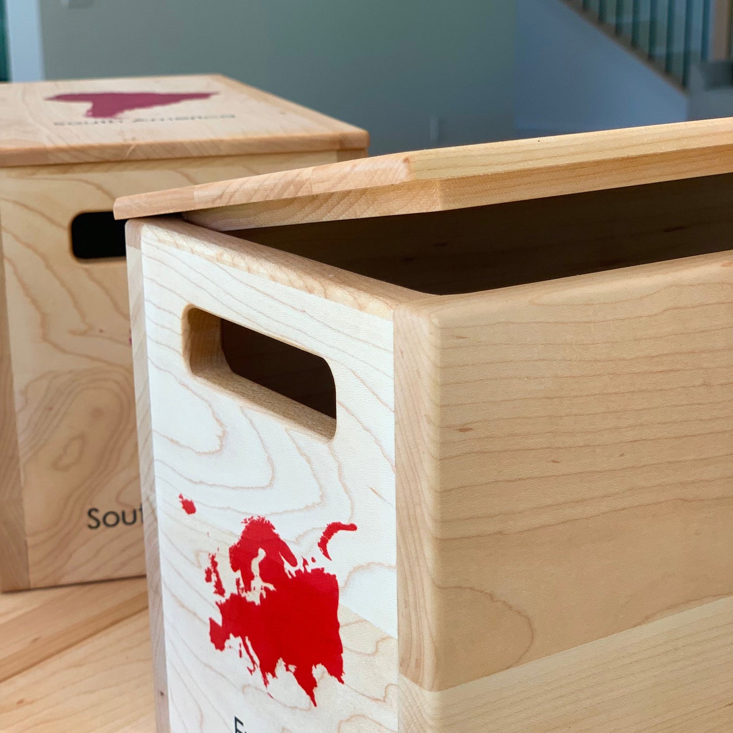 SET of 7 Montessori Continent Boxes